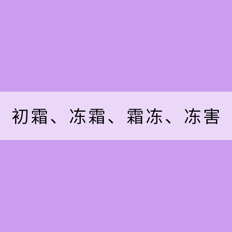 北方部分地區(qū)出現(xiàn)初霜、凍霜、霜凍、凍害區(qū)別