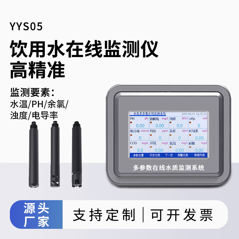 飲用水水質(zhì)監(jiān)測(cè)參數(shù)(水溫、ph、余氯、濁度、電導(dǎo)率)